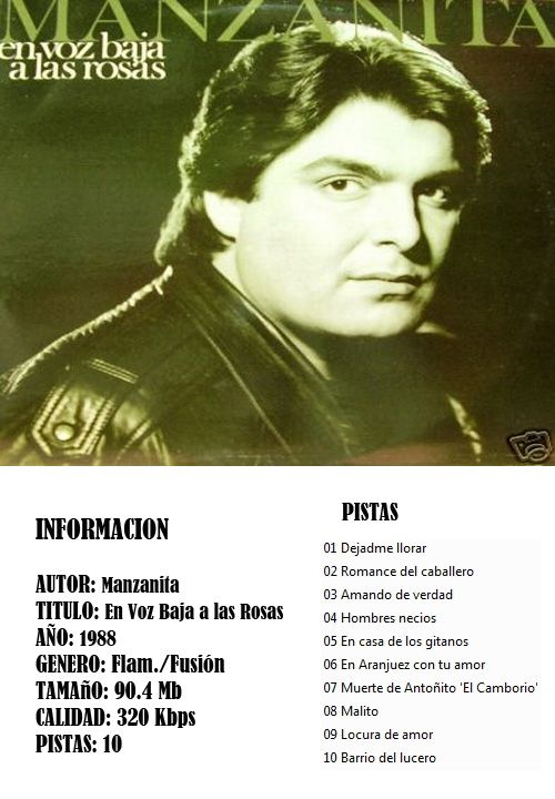 en voz baja a las rosas zpsffd072bf - Manzanita - En Voz Baja a las Rosas [1988] mp3