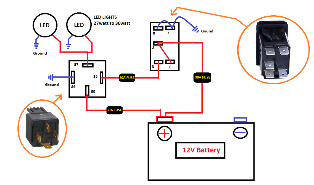 New LED Rocker switch help! - Jeep Cherokee Forum  Led Light Switch Wiring Diagram With Fuse    Jeep Cherokee Forum