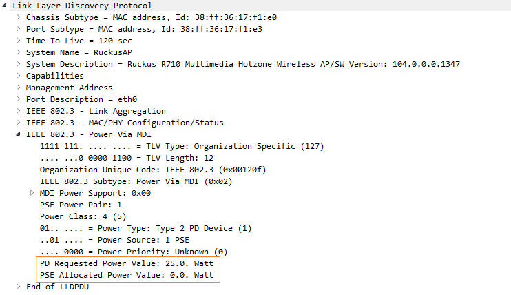 Multicast LLDP packet from R710