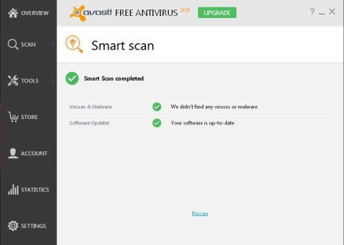 avast keeps freezing during scan