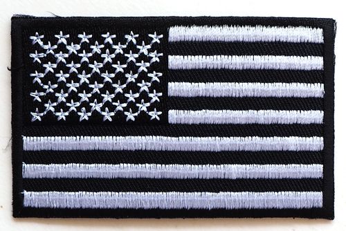 Tactical Usa Flag Patch - Black & White
