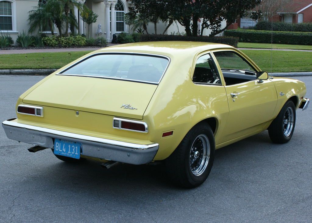 Yellow Ford Pinto.