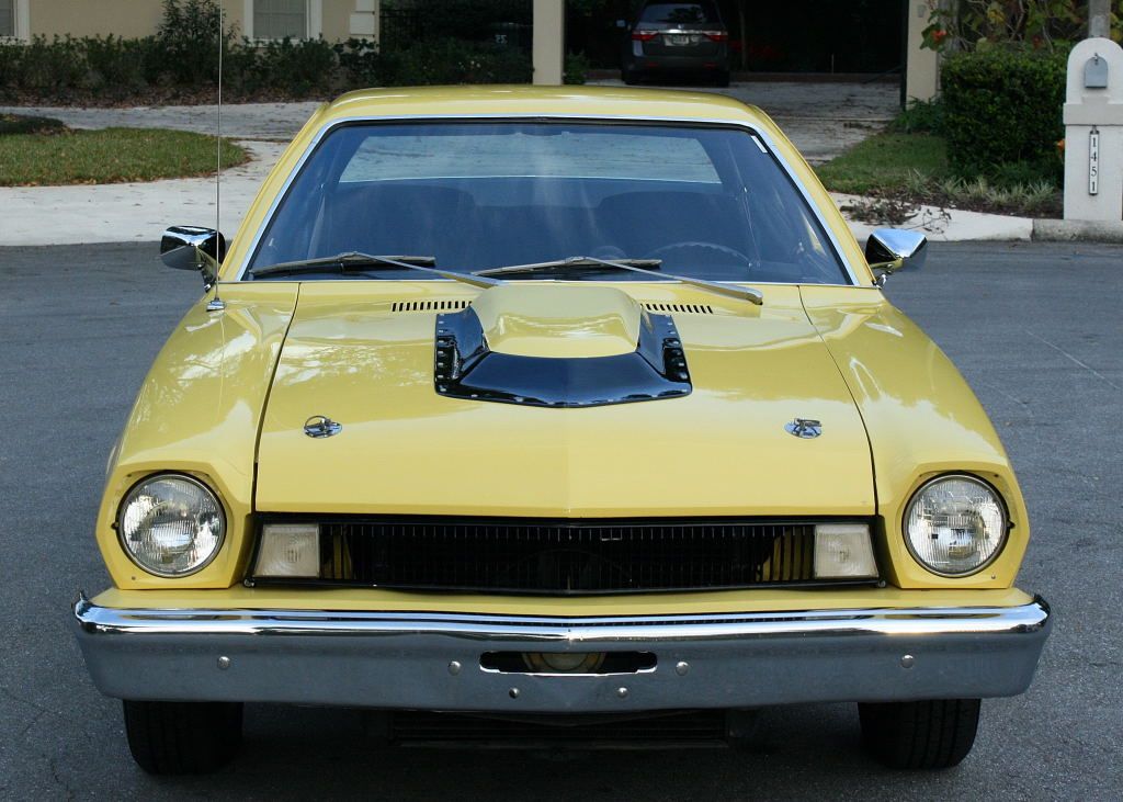 Yellow Ford Pinto.